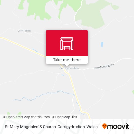 St Mary Magdalen`S Church, Cerrigydrudion map