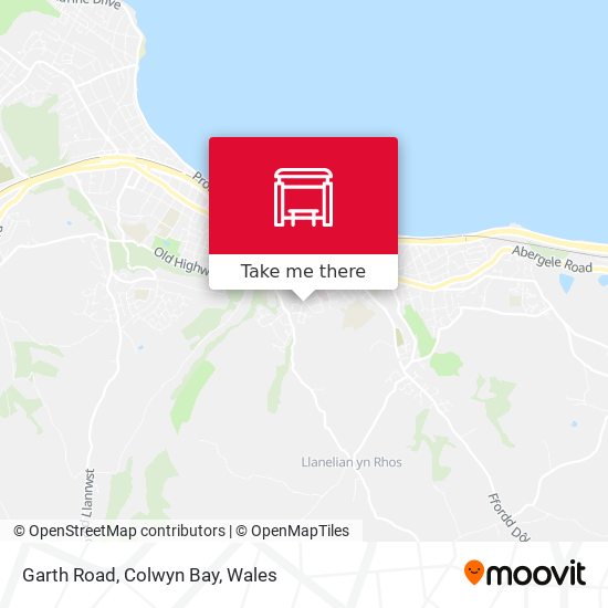 Garth Road, Colwyn Bay map