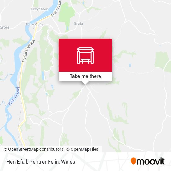 Hen Efail, Pentrer Felin map