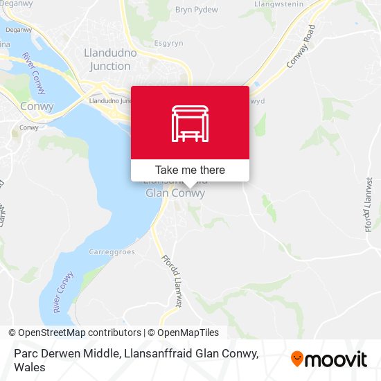 Parc Derwen Middle, Llansanffraid Glan Conwy map