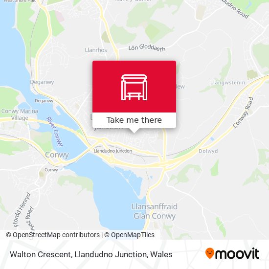 Walton Crescent, Llandudno Junction map
