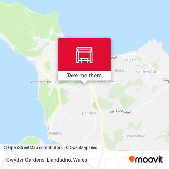 Gwydyr Gardens, Llandudno map