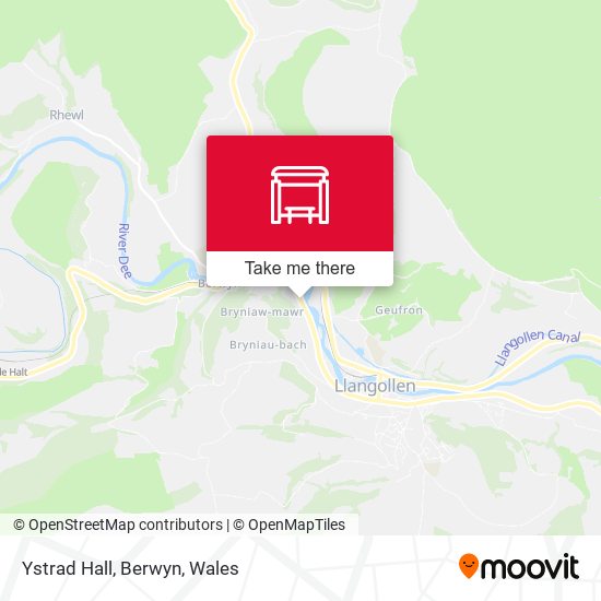 Ystrad Hall, Berwyn map