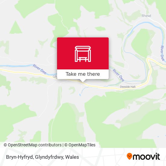 Bryn-Hyfryd, Glyndyfrdwy map