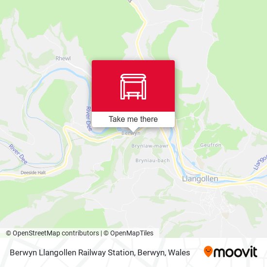 Berwyn Llangollen Railway Station, Berwyn map