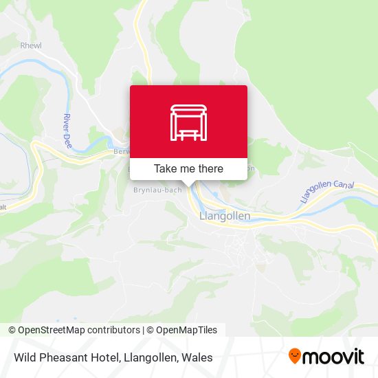 Wild Pheasant Hotel, Llangollen map