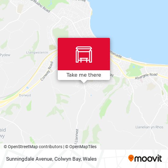 Sunningdale Avenue, Colwyn Bay map