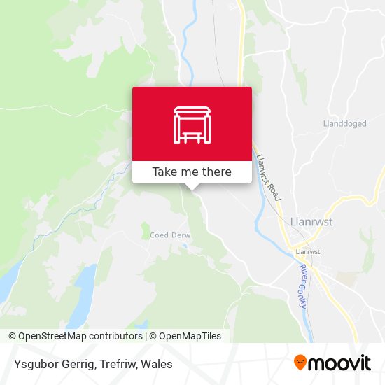 Ysgubor Gerrig, Trefriw map