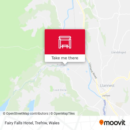 Fairy Falls Hotel, Trefriw map