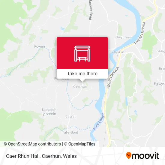 Caer Rhun Hall, Caerhun map