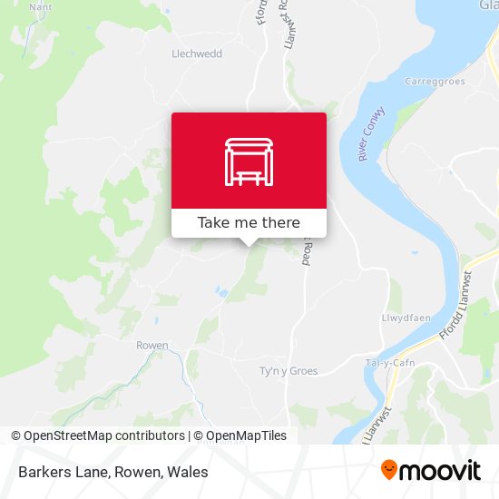 Barkers Lane, Rowen map