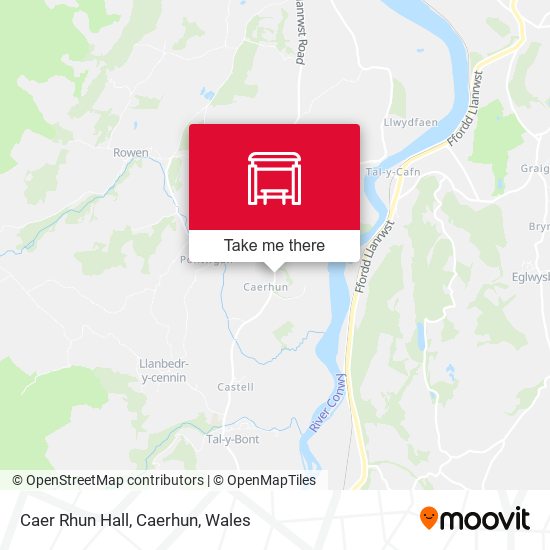 Caer Rhun Hall, Caerhun map