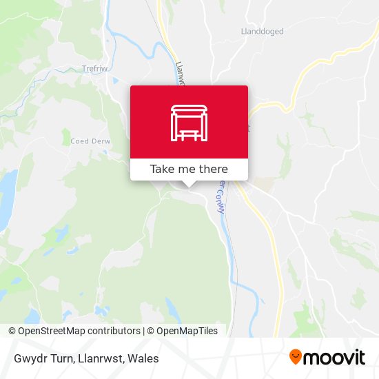 Gwydr Turn, Llanrwst map