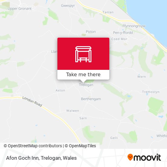 Afon Goch Inn, Trelogan map