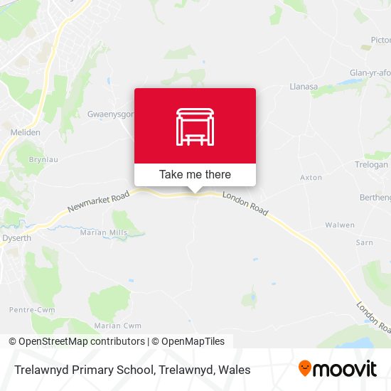 Trelawnyd Primary School, Trelawnyd map