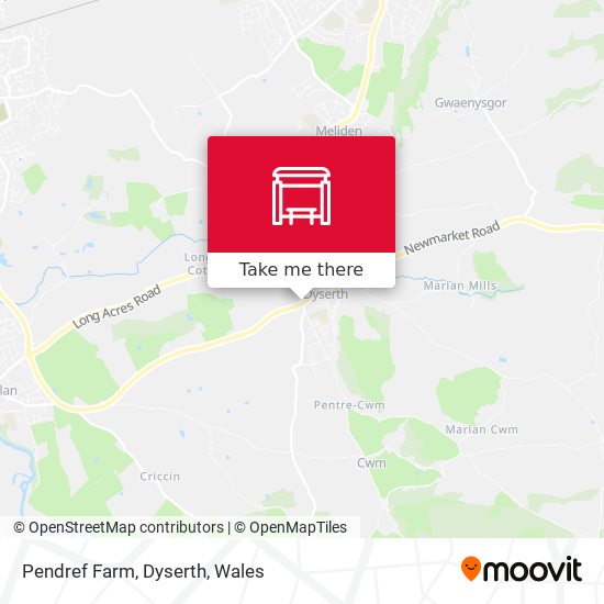 Pendref Farm, Dyserth map