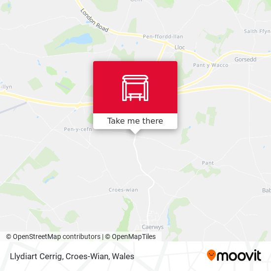 Llydiart Cerrig, Croes-Wian map