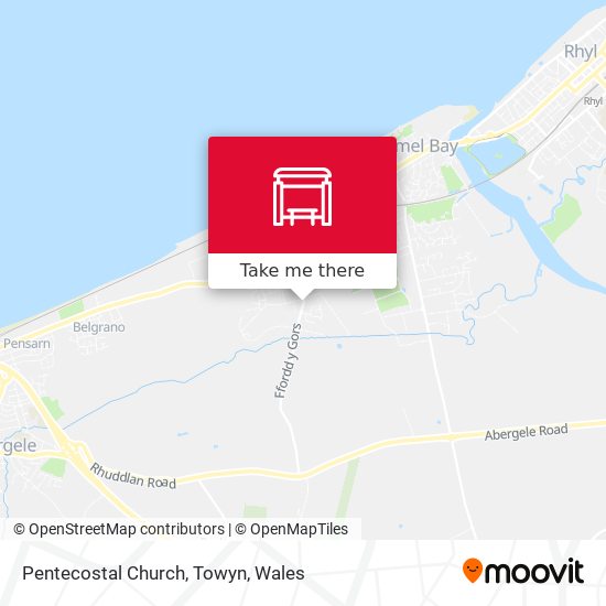 Pentecostal Church, Towyn map