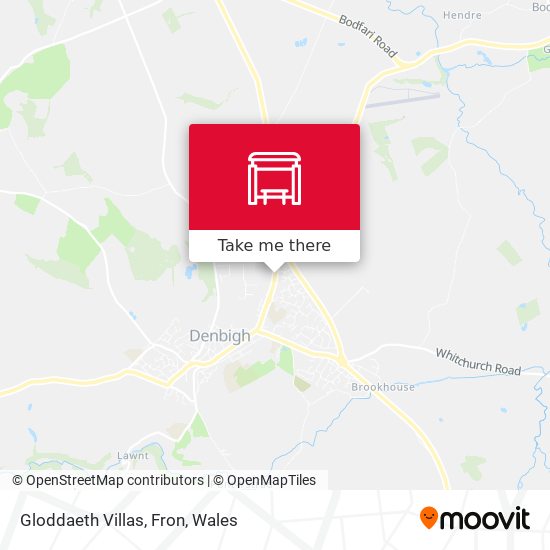 Gloddaeth Villas, Fron map