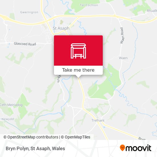 Bryn Polyn, St Asaph map