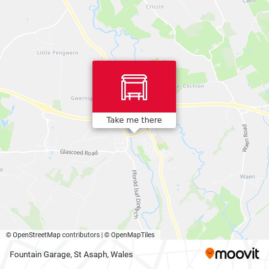 Fountain Garage, St Asaph map