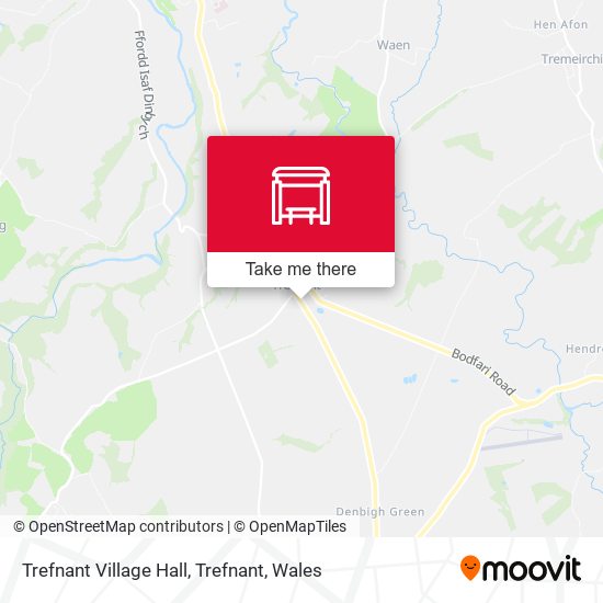 Trefnant Village Hall, Trefnant map