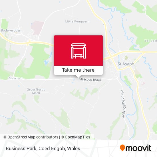 Business Park, Coed Esgob map