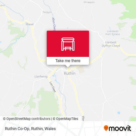 Ruthin Co-Op, Ruthin map