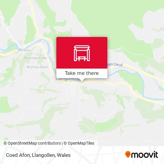 Coed Afon, Llangollen map