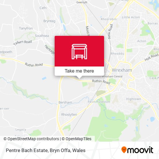 Pentre Bach Estate, Bryn Offa map