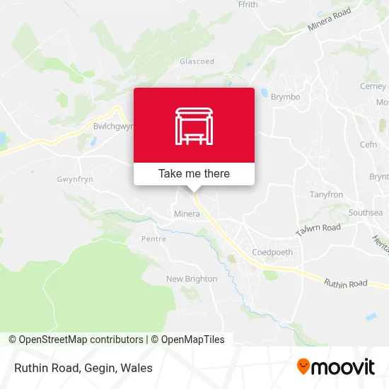 Ruthin Road, Gegin map