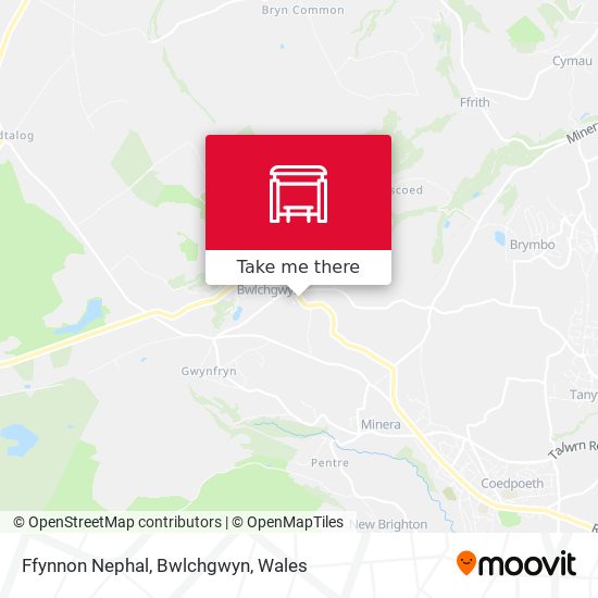 Ffynnon Nephal, Bwlchgwyn map