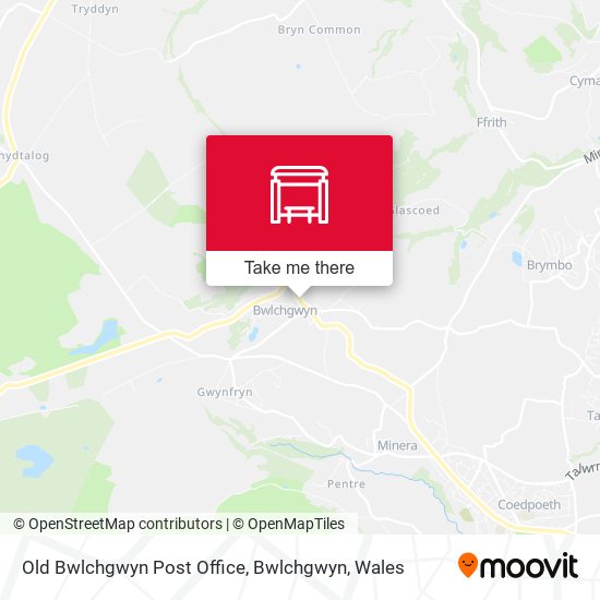 Old Bwlchgwyn Post Office, Bwlchgwyn map
