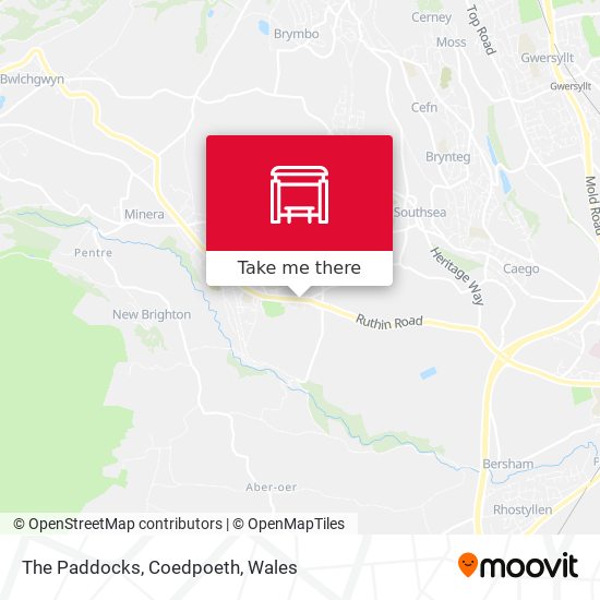 The Paddocks, Coedpoeth map