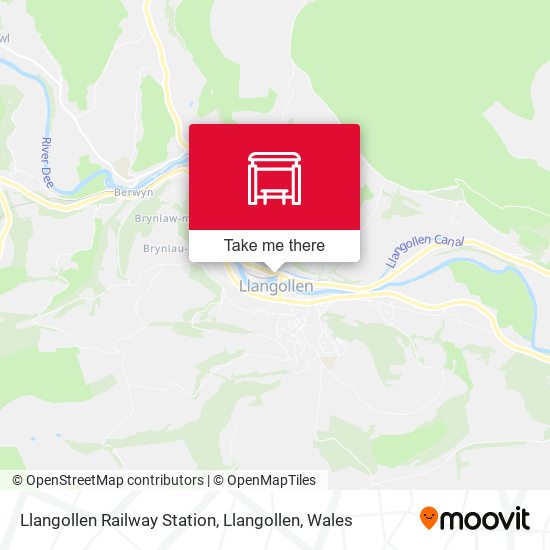 Llangollen Railway Station, Llangollen map