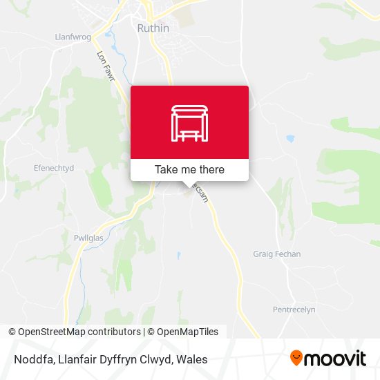 Noddfa, Llanfair Dyffryn Clwyd map