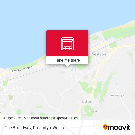 The Broadway, Prestatyn map