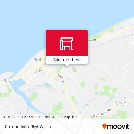 Chiropodists, Rhyl map