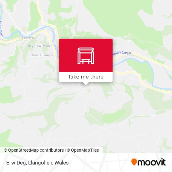 Erw Deg, Llangollen map