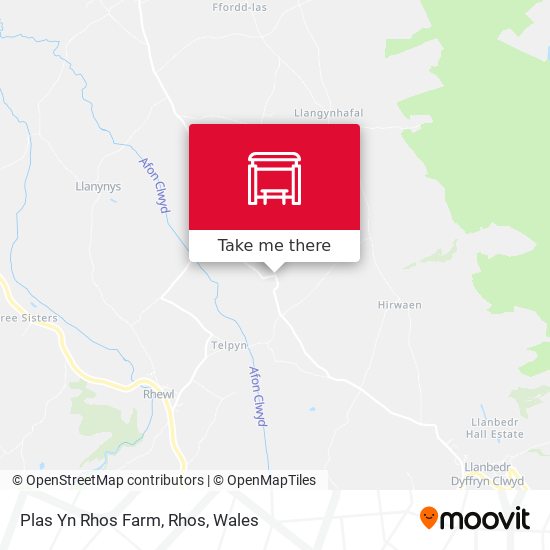 Plas Yn Rhos Farm, Rhos map