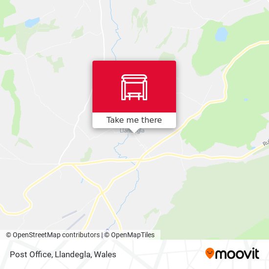 Post Office, Llandegla map