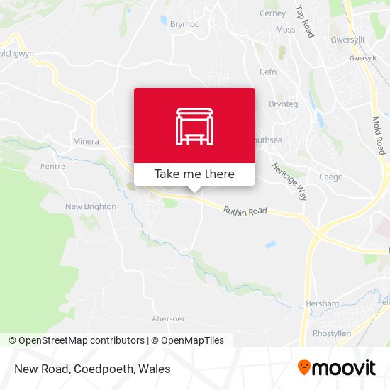 New Road, Coedpoeth map