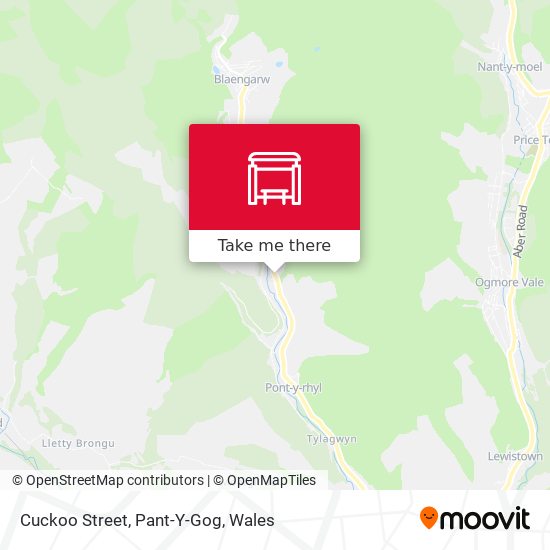 Cuckoo Street, Pant-Y-Gog map