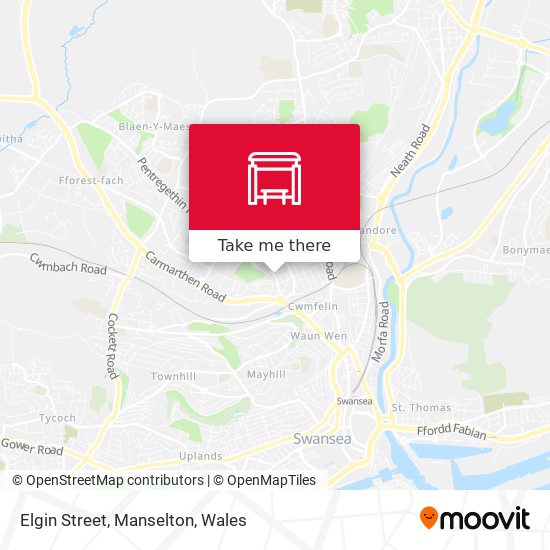 Elgin Street, Manselton map