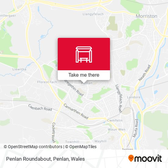 Penlan Roundabout, Penlan map