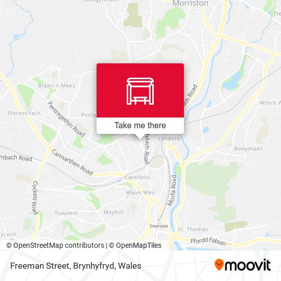 Freeman Street, Brynhyfryd map
