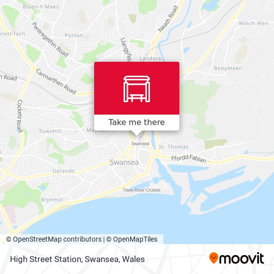 High Street Station, Swansea map