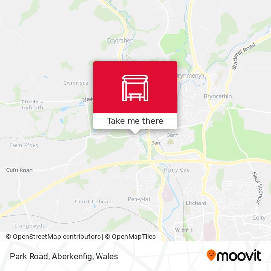 Park Road, Aberkenfig map
