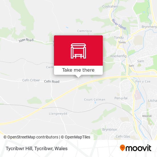 Tycribwr Hill, Tycribwr map