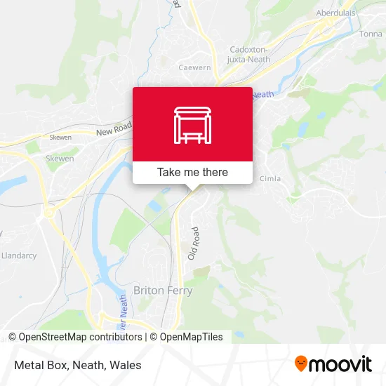 Metal Box, Neath map